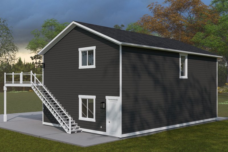 Architectural House Design - Exterior - Rear Elevation for Farmhouse House Plan #1060-350 - 2 bed, 1 bath