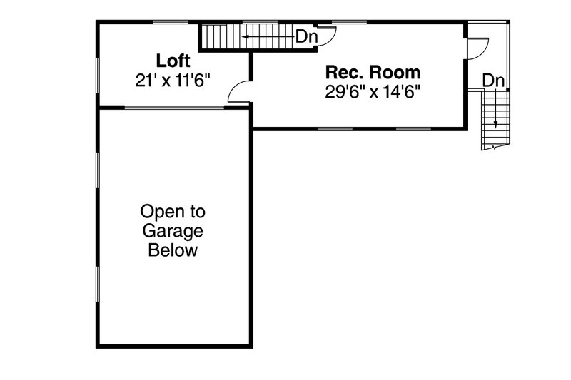 Home Plan - Floor Plan - Upper Floor for Craftsman House Plan #124-964, 1 bath