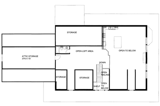 Floor Plan - Upper Floor for Craftsman House Plan #117-642 - 4 bed, 4.5 bath