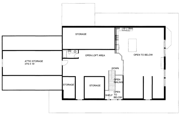 Craftsman Floor Plan - Upper Floor Plan #117-642