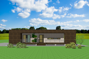 Exterior - Front Elevation 3 for Modern House Plan #549-19 - 2 bed, 2 bath