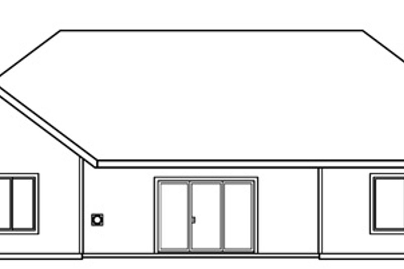 Home Plan - Exterior - Rear Elevation House Plan #124-531 - 3 bed, 2 bath