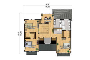 Floor Plan - Upper Floor for Farmhouse House Plan #25-5040 - 3 bed, 2.5 bath