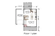 Farmhouse Style House Plan - 3 Beds 1.5 Baths 1087 Sq/Ft Plan #79-124 
