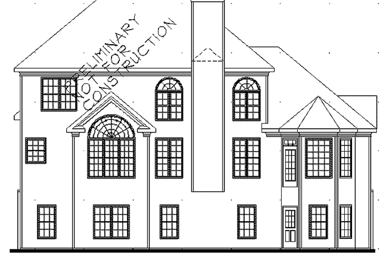 House Blueprint - Exterior - Rear Elevation for Country House Plan #927-885 - 4 bed, 3 bath