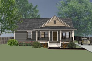 Country Exterior - Front Elevation Plan #79-118