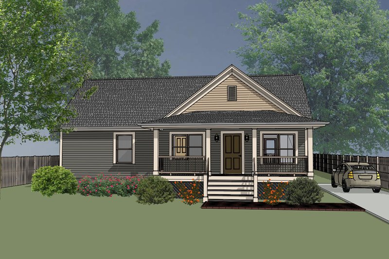 Architectural House Design - Country Exterior - Front Elevation Plan #79-118