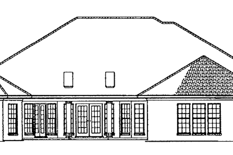 House Plan Design - Exterior - Rear Elevation for European House Plan #17-2632 - 3 bed, 3.5 bath