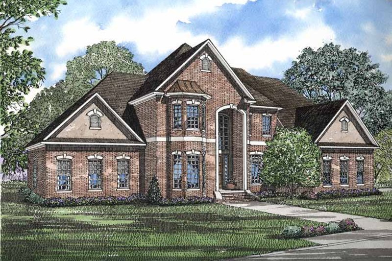Dream House Plan - Exterior - Front Elevation 3 for Traditional House Plan #17-3126 - 5 bed, 4.5 bath