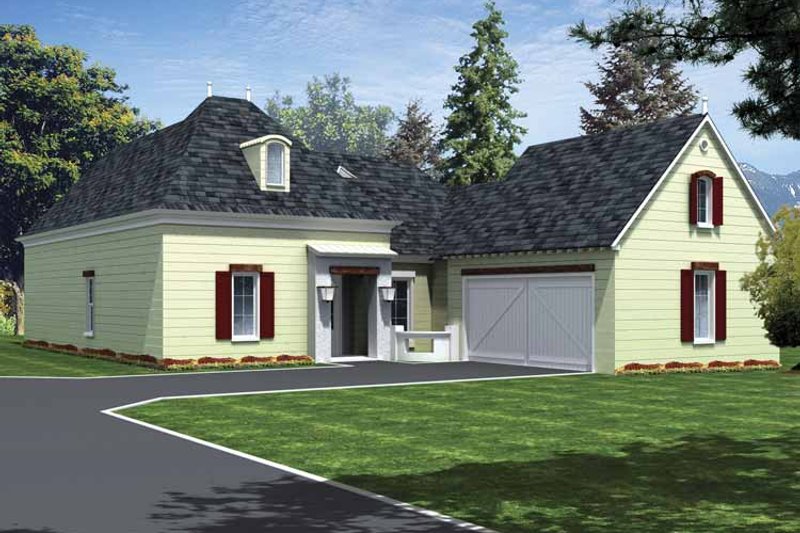 Architectural House Design - Country Exterior - Front Elevation Plan #15-381