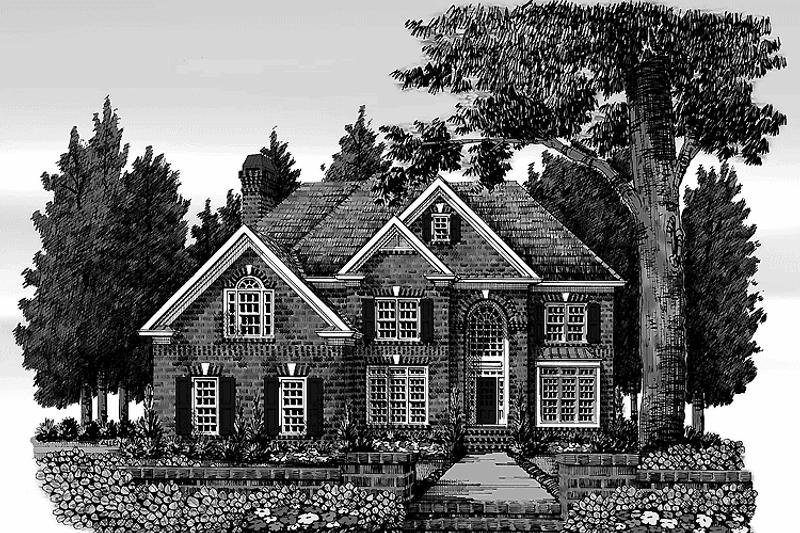 Home Plan - Exterior - Front Elevation 3 for Classical House Plan #927-367 - 5 bed, 4.5 bath