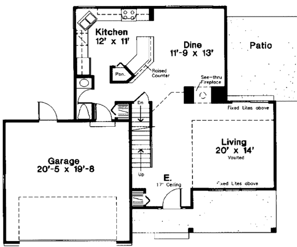 House Design - Country Floor Plan - Main Floor Plan #300-107