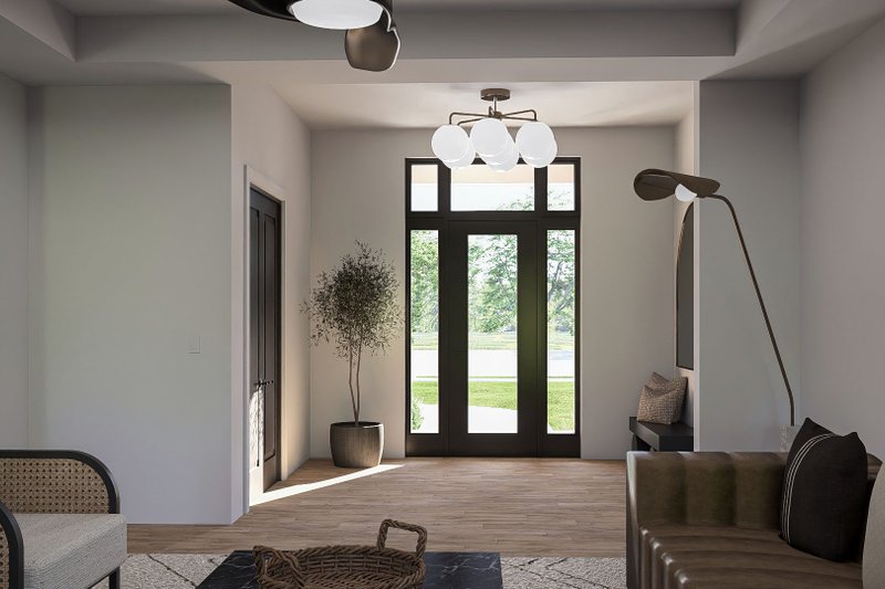 Architectural House Design - Interior - Entry for Prairie House Plan #455-335 - 3 bed, 2.5 bath