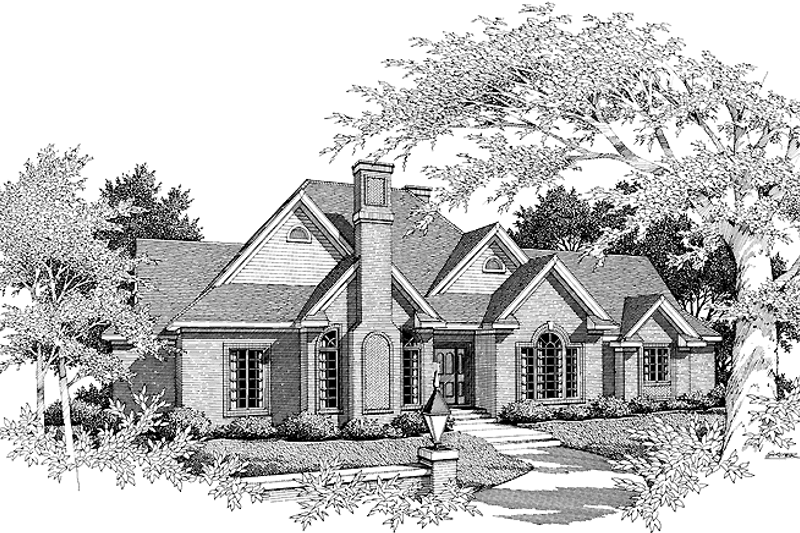 Architectural House Design - Ranch Exterior - Front Elevation Plan #57-627