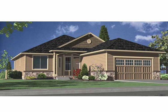 Exterior - Front Elevation 3 for Contemporary House Plan #951-13 - 3 bed, 3 bath