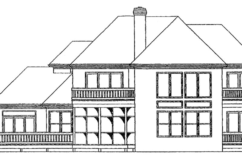 Dream House Plan - Exterior - Rear Elevation for Country House Plan #453-397 - 4 bed, 3.5 bath