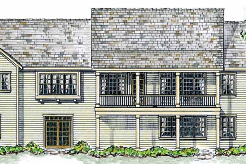 Dream House Plan - Exterior - Rear Elevation for Colonial House Plan #410-3566 - 3 bed, 2.5 bath