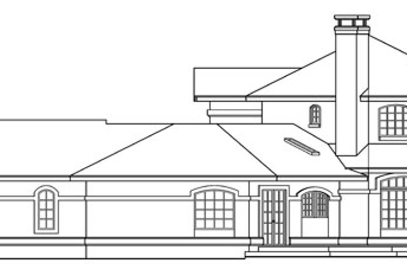Home Plan - Exterior - Other Elevation 1 for Mediterranean House Plan #124-572 - 3 bed, 3 bath