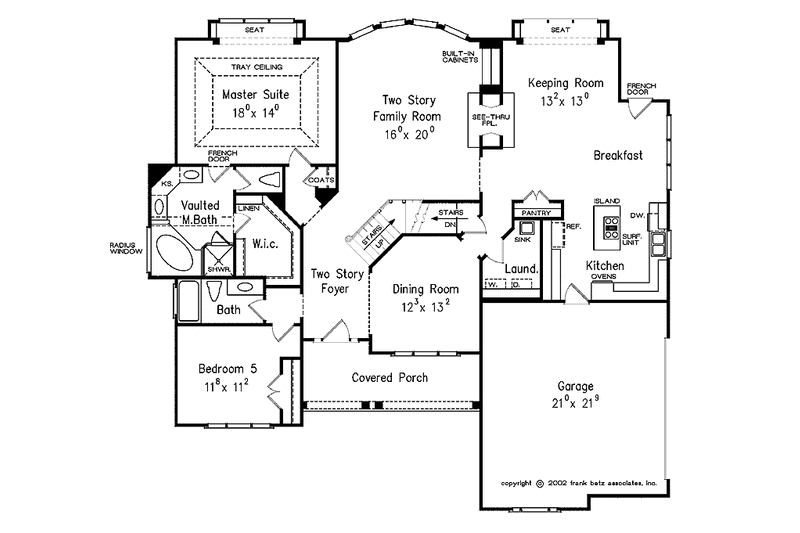 Dream House Plan - Floor Plan - Main Floor for Country House Plan #927-890 - 5 bed, 4 bath