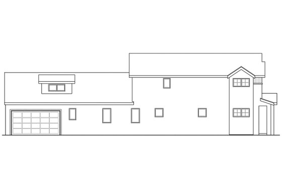 Exterior - Other Elevation 1 for Mediterranean House Plan #124-903 - 3 bed, 3.5 bath