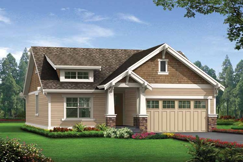 Dream House Plan - Craftsman Exterior - Front Elevation Plan #132-529