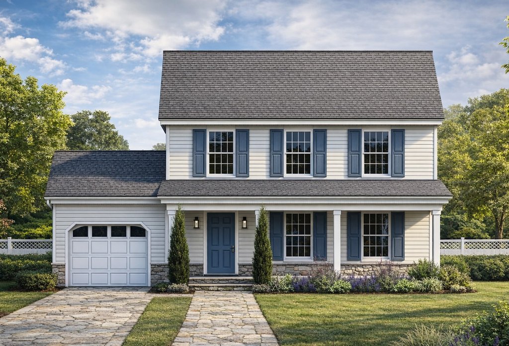 Exterior - Front Elevation 2 for Country House Plan #1053-15 - 3 bed, 2.5 bath