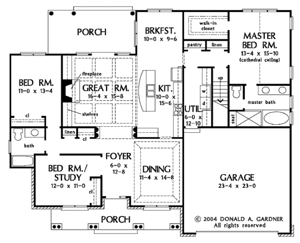 Country Floor Plan - Main Floor Plan #929-714