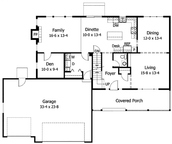 House Plan Design - Traditional Floor Plan - Main Floor Plan #51-867