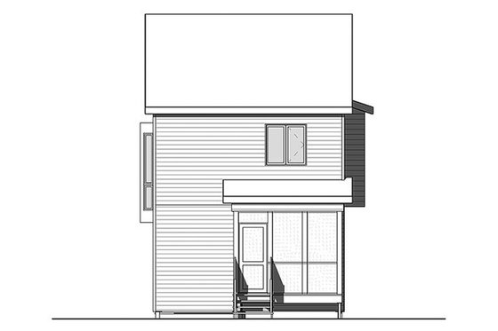 Exterior - Rear Elevation for Contemporary House Plan #23-2612 - 3 bed, 1.5 bath