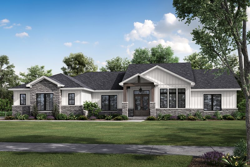 Dream House Plan - Exterior - Front Elevation 3 for Farmhouse House Plan #430-273 - 3 bed, 2.5 bath