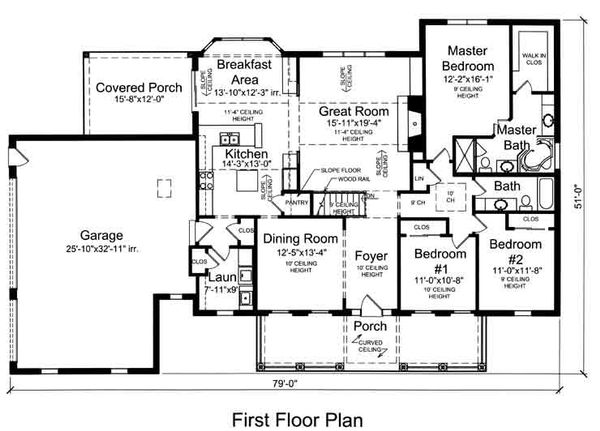 Dream House Plan - Country Floor Plan - Main Floor Plan #46-490