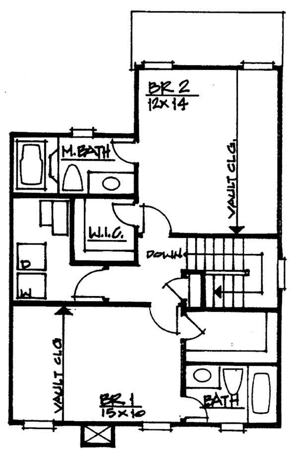 House Design - Colonial Floor Plan - Upper Floor Plan #30-326