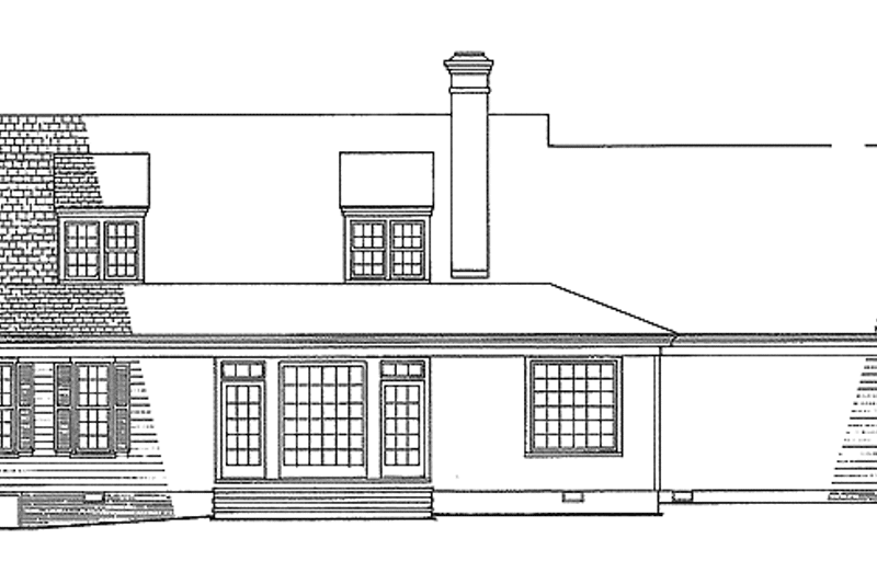 Home Plan - Exterior - Rear Elevation for Classical House Plan #137-297 - 3 bed, 2.5 bath
