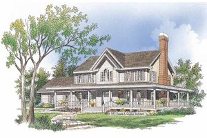 Country Exterior - Front Elevation Plan #929-482