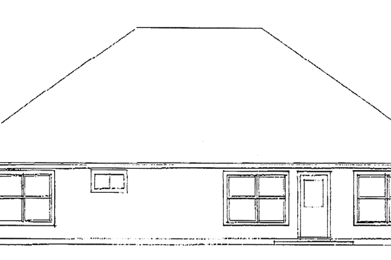 Architectural House Design - Exterior - Rear Elevation for European House Plan #472-53 - 3 bed, 2 bath