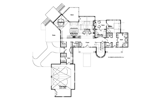 Floor Plan - Main Floor for Traditional House Plan #928-236 - 3 bed, 3.5 bath