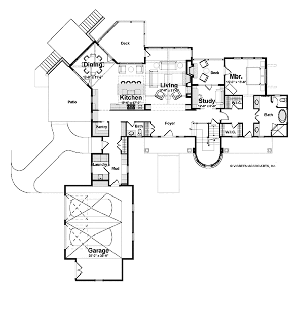 Architectural House Design - Traditional Floor Plan - Main Floor Plan #928-236