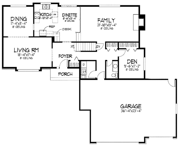 House Plan Design - Traditional Floor Plan - Main Floor Plan #51-828