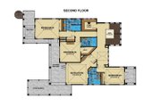 Mediterranean Style House Plan - 4 Beds 5.5 Baths 4450 Sq/Ft Plan #548-17 