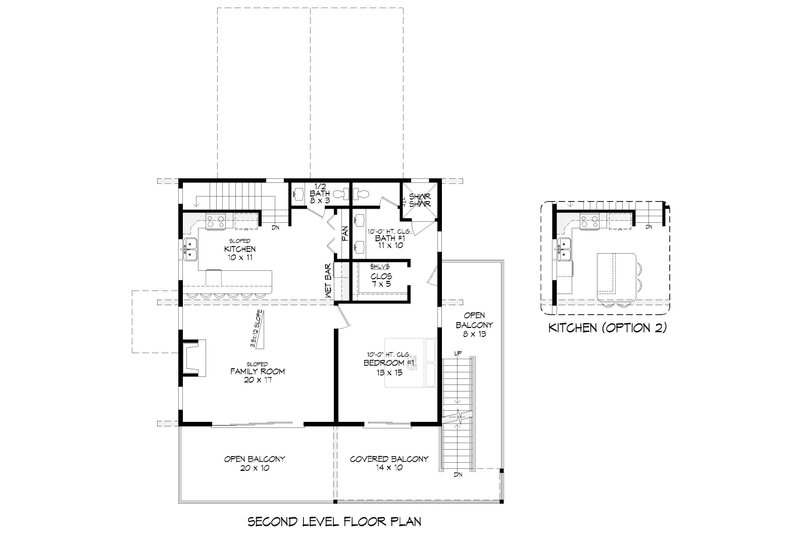 House Blueprint - Floor Plan - Main Floor for Contemporary House Plan #932-1334 - 3 bed, 2.5 bath