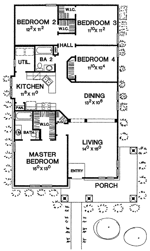 House Design - Craftsman Floor Plan - Main Floor Plan #472-180