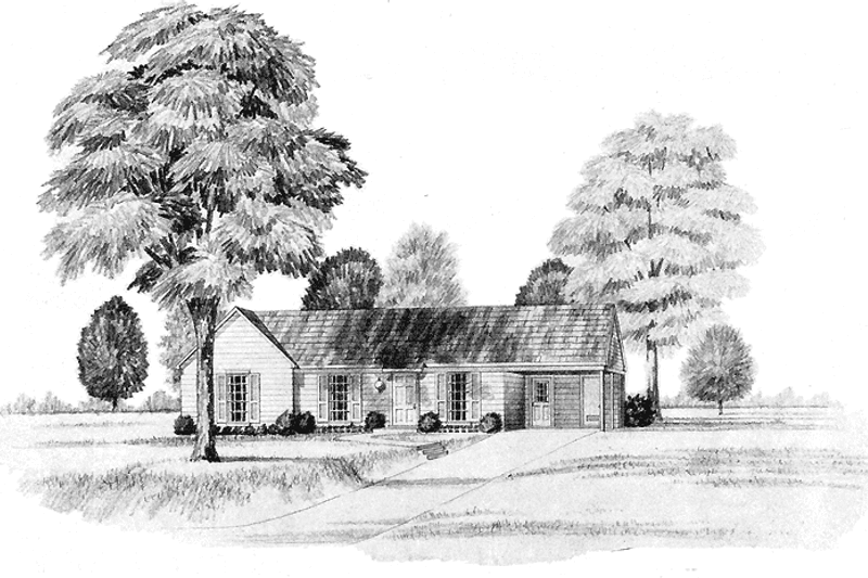 House Blueprint - Colonial Exterior - Front Elevation Plan #36-519