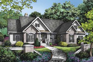 Ranch Exterior - Front Elevation Plan #929-876