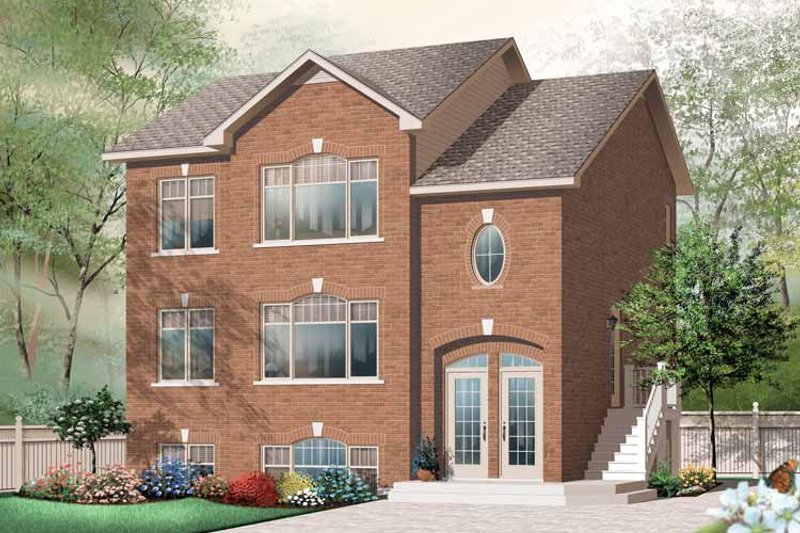 Home Plan - Exterior - Front Elevation 3 for European House Plan #23-2448 - 6 bed, 3 bath