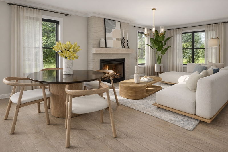 Architectural House Design - Interior - Family Room for Farmhouse House Plan #1117-32 - 3 bed, 2.5 bath