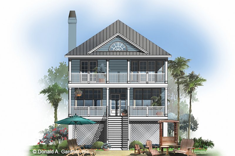 Home Plan - Exterior - Rear Elevation 1 for Classical House Plan #929-506 - 3 bed, 2.5 bath