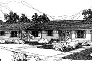 Ranch Exterior - Front Elevation Plan #303-176