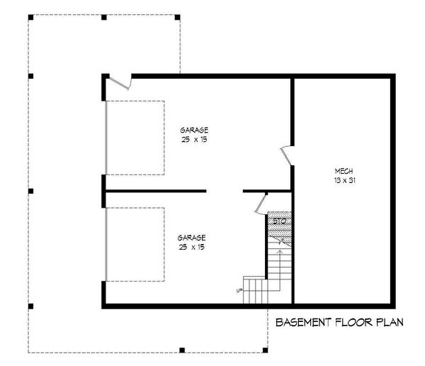Architectural House Design - Country Floor Plan - Lower Floor Plan #932-204