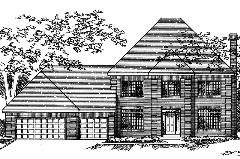 Dream House Plan - Exterior - Front Elevation 3 for Colonial House Plan #51-931 - 4 bed, 3 bath