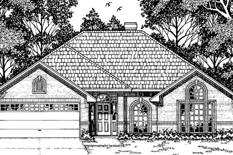 Home Plan - European Exterior - Front Elevation Plan #42-496